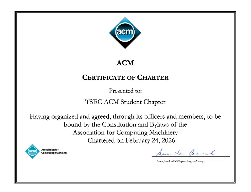 ACM Certificate of Charter